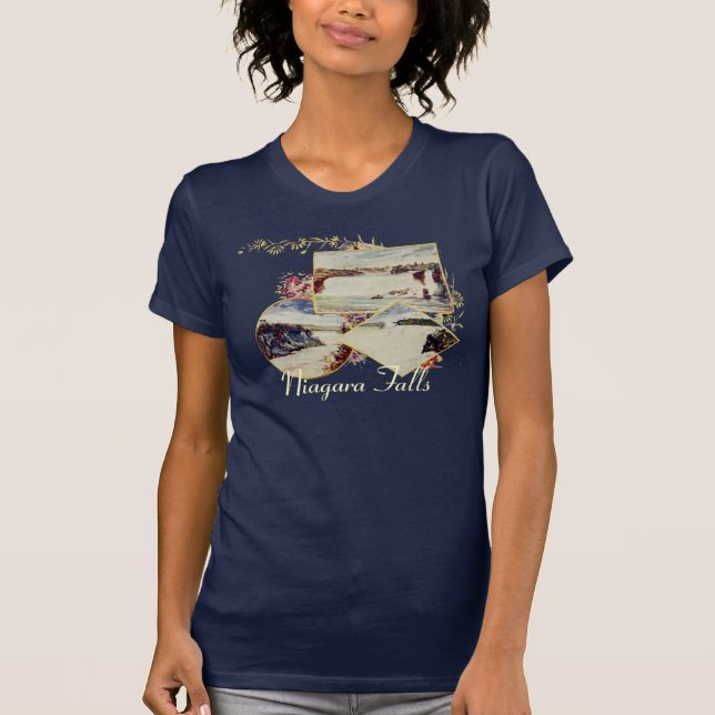 Vintage Niagara Falls Camisa de Mujeres de Verano (Anverso)