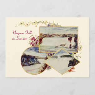 Vintage Niagara Falls Invitación a la fiesta de ve