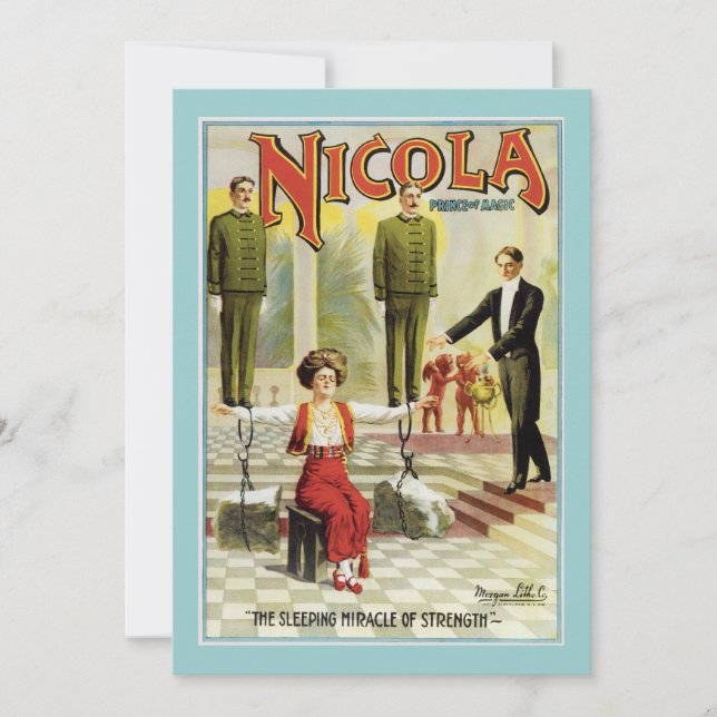 Vintage Nicola Magician Poster (Anverso)