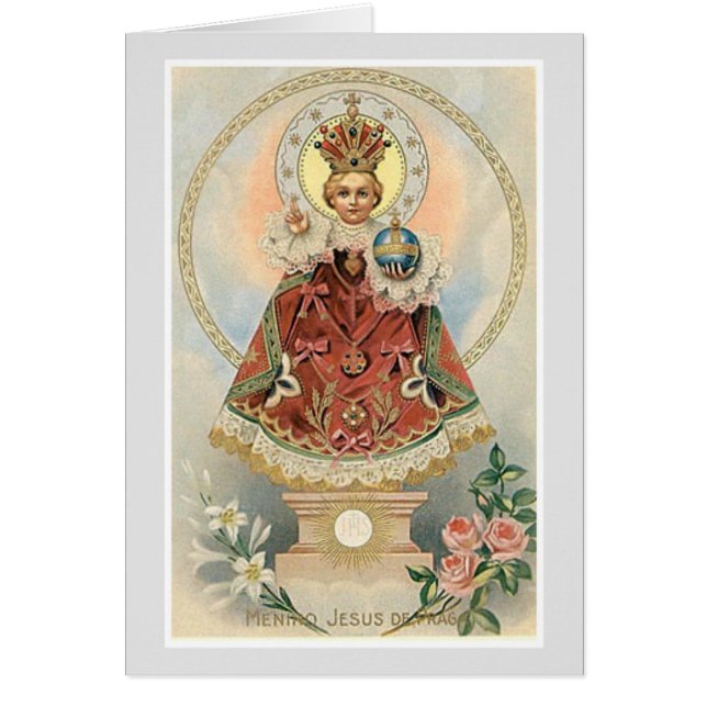 Vintage Niño Religioso Católico Jesús de Praga (Frente)