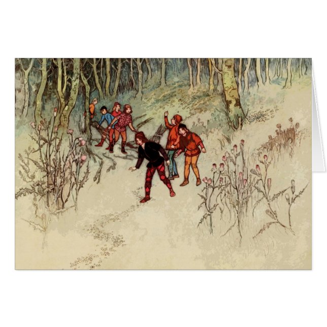 Vintage - Niños en los bosques, (Anverso (Horizontal))
