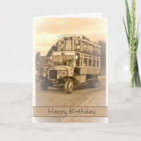 Vintage, nostalgia, tarjeta de cumpleaños retra -