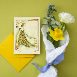 Vintage Nouveau Meadowsweet Cumpleaños Walter Cran