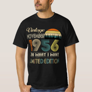 Vintage Noviembre 1956 Estilo retro de camisetas C