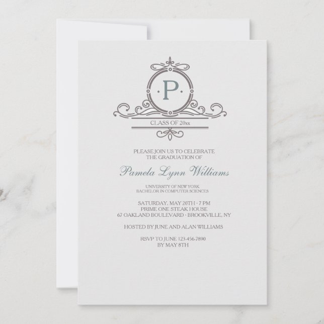 Vintage Ornamental 1 Invitación (Anverso)