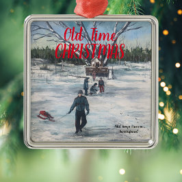 VINTAGE Ornamento de NAVIDAD en TIEMPO Rojo y Azul