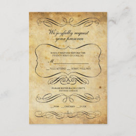 Vintage Ornate Wedding RSVP
