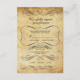 Vintage Ornate Wedding RSVP