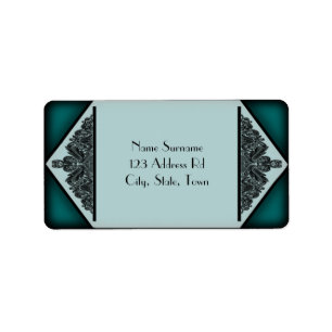 Vintage oscuro, etiqueta de dirección