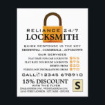 Vintage Padlock, volante publicitario de locksmith<br><div class="desc">Vintage Padlock,  Folletos Publicitarios Locksmith De La Tienda De Tarjetas De Negocios.</div>