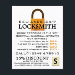 Vintage Padlock, volante publicitario de locksmith<br><div class="desc">Vintage Padlock,  Folletos Publicitarios Locksmith De La Tienda De Tarjetas De Negocios.</div>
