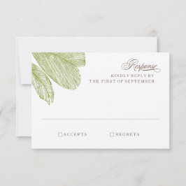 Vintage Palm Destination Beach Wedding RSVP