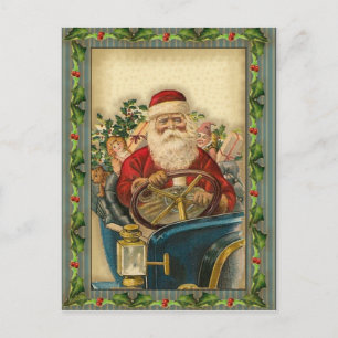 Vintage Papá Noel en coche: Postales