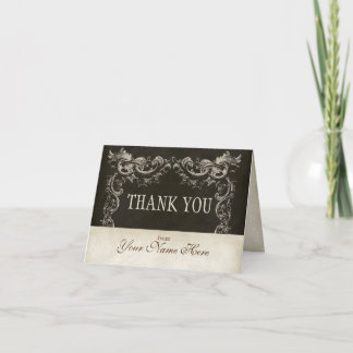 Vintage Parchment Look Business Gracias Notas