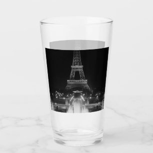 Vintage Paris Fontains Torre Eiffel noche
