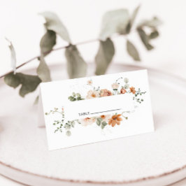 Vintage Peach Garden Boda plegado Tarjeta de plaza