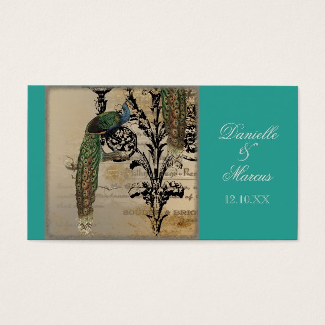 Vintage Peacock 6 Music Notes Candelabra Swirl (Frente)