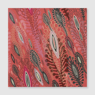 Vintage Peafowl Rojo Decorativo Patrón de Seamless