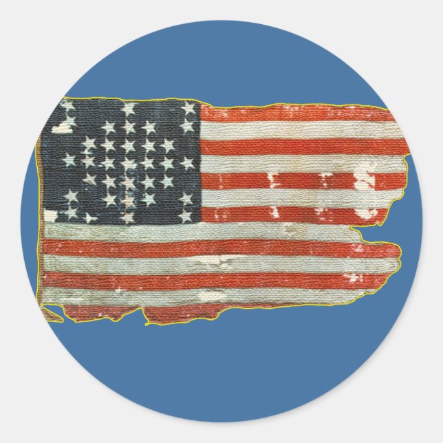 Vintage Pegatinas de la Bandera Antiamericana (Anverso)