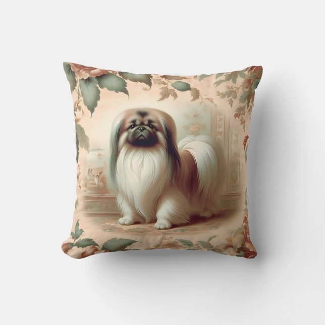Vintage Pekingese: almohada de tiro (Anverso)