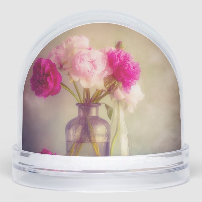 Vintage Peony Bouquet in Glass Vases (Anverso)