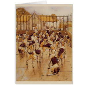 Vintage - perros de la caza,