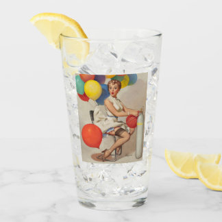 Vintage Pin Up Chica Vidrio