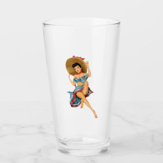 Vintage Pin Up - Vidrio Pintado