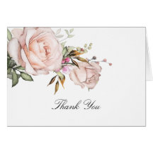 Vintage Pink Rose Floral Gracias