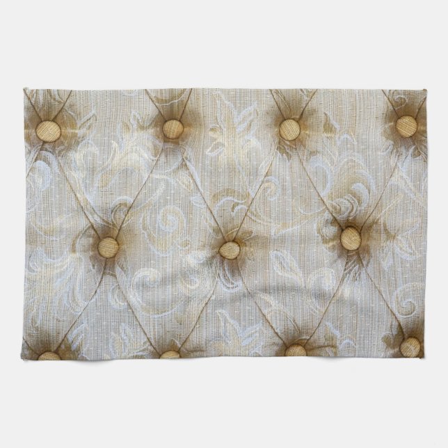 Vintage Pintuck Fabric Kitchen Dish Toalla (Horizontal)