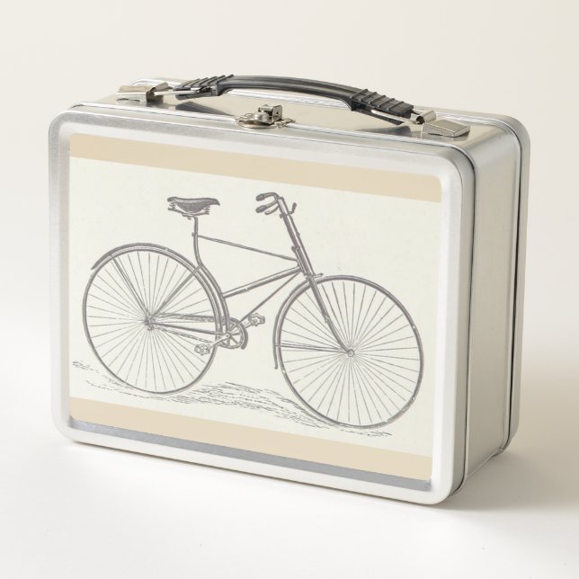 Vintage, pintura pasada de moda de la bicicleta (Anverso)