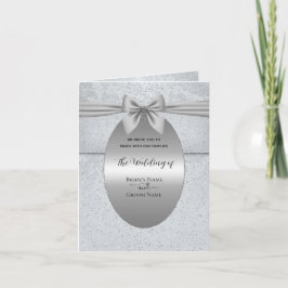 Vintage plateado con invitación a bodas de barro