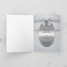 Vintage plateado con invitación a bodas de barro