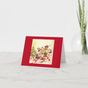 Vintage Playage Puppies Tarjeta de Navidades