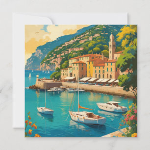 Vintage Portofino Genova Italia Card