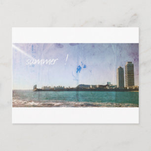 Vintage postal de Barcelona