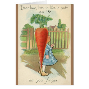 Vintage Propuesta Valentine Tarjeta de felicitació