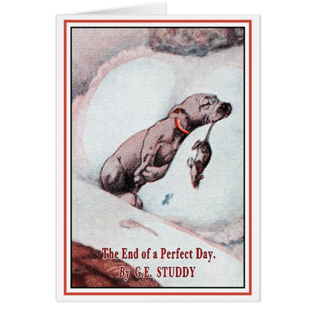 Vintage Puppy Art: Fin del día (Frente)