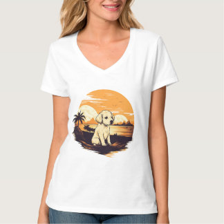 Vintage Puppy en la camiseta de Sunset