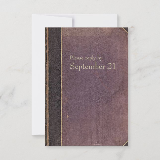 Vintage Purple Book rsvp (Anverso)