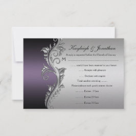 Vintage Purple Silver Black RSVP