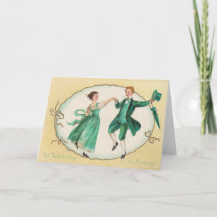 Vintage que baila la tarjeta del día de St Patrick
