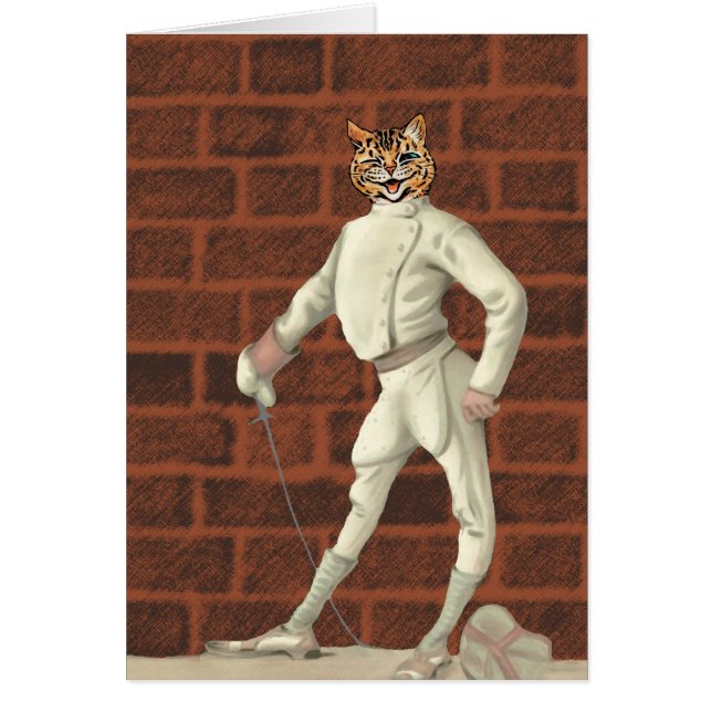 vintage que cerca el gato (Frente)