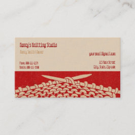 Vintage que hace punto la plantilla de la tarjeta