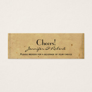 Vintage Quetzal Boda de Aves Entradas para Bebidas