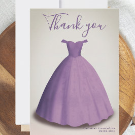 Vintage Quinceañera mis membros gracias tarjeta