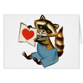 Vintage Raccoon Love