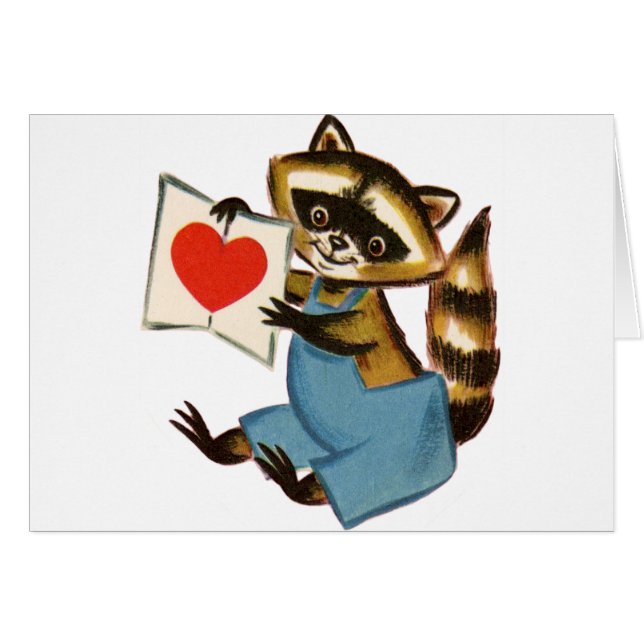 Vintage Raccoon Love (Anverso (Horizontal))