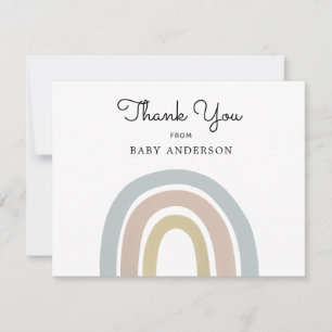 Vintage Rainbow Baby Shower Gracias Postcard