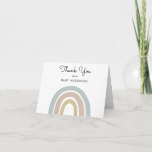 Vintage Rainbow Baby Shower Gracias Postcard